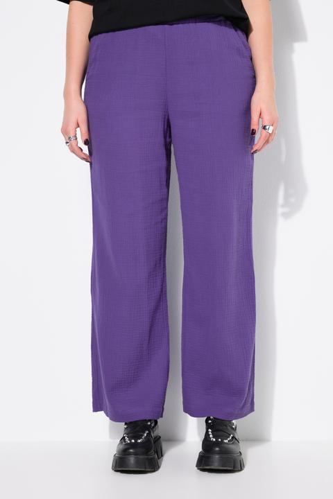 Produktbild Studio Untold Hose, wide Legs, Musselin, Elastikbund (58)
