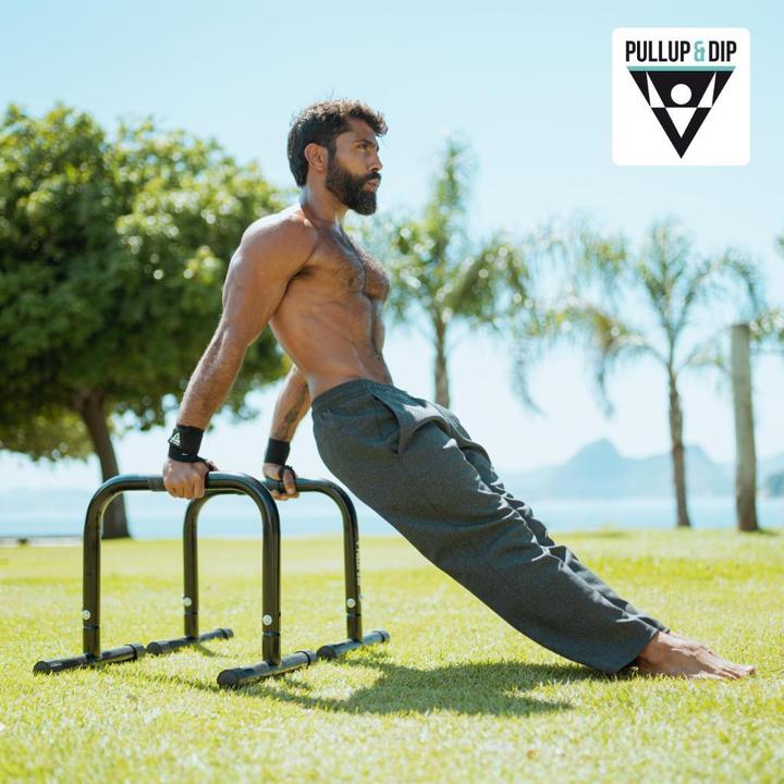 Image du produit Pullup & Dip Fitness Parallettes aus Stahl, extra breiter Griff & rutschfest