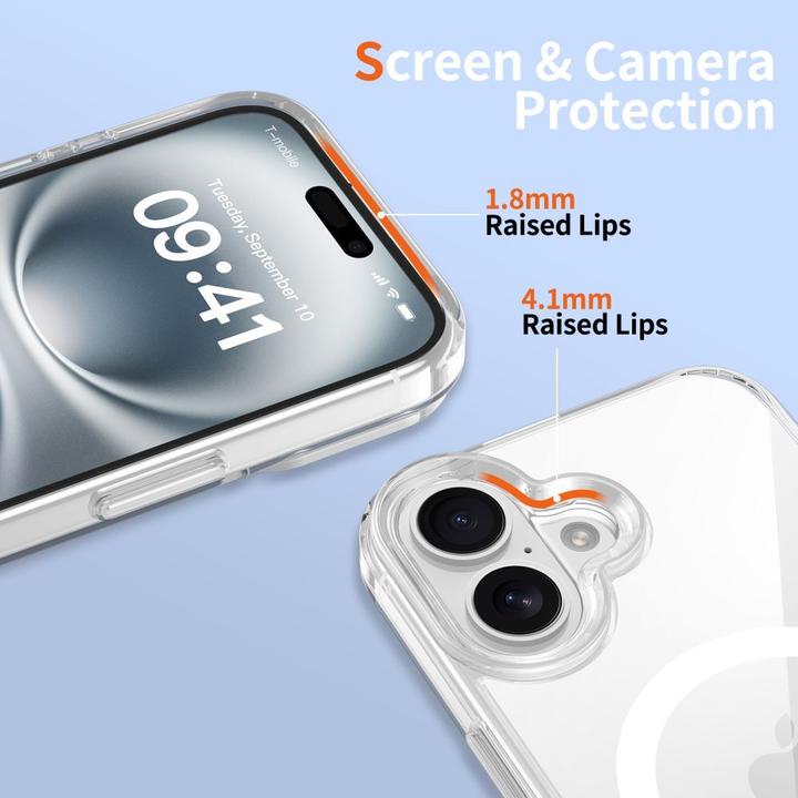 Produktbild Tech-Protect Flexair Hybrid CC Magsafe iPhone 16 Case - Clear (Apple iPhone 16)