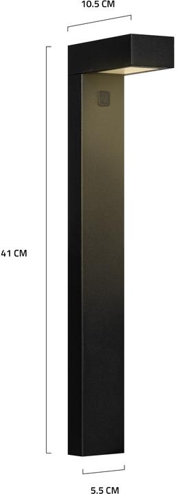 Actual product image Hombli Smart Outdoor Pathway Light, Black (single) (300 lm, IP65)