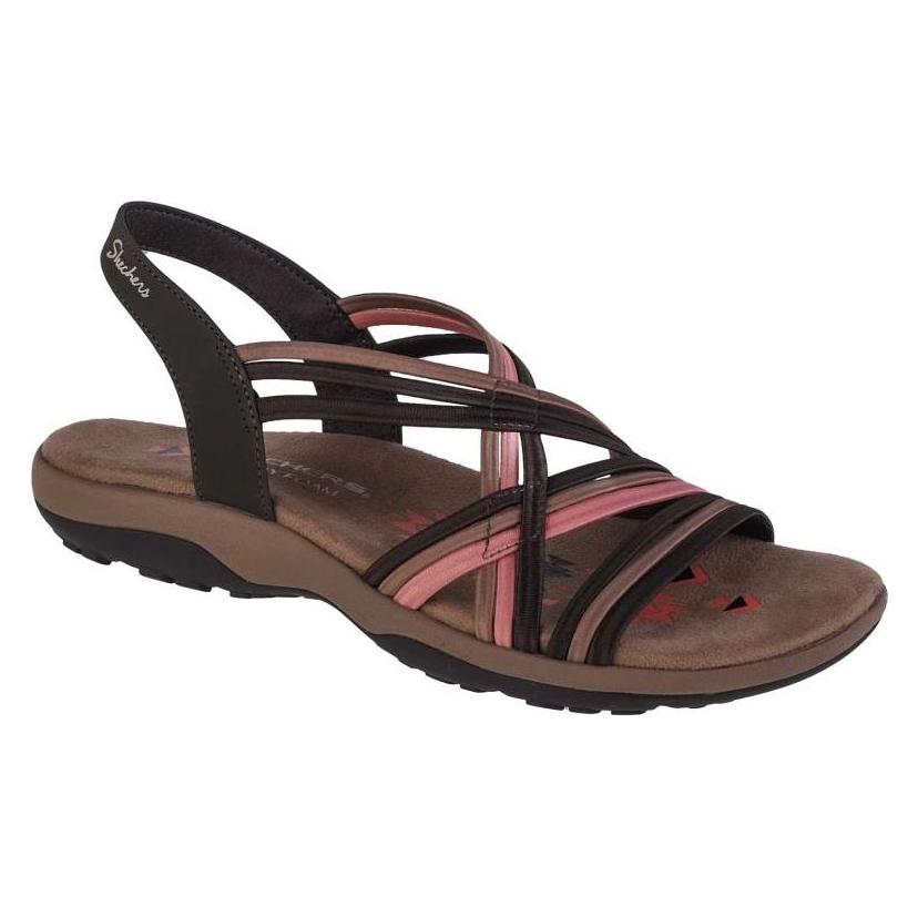 Skechers, Vrouwen, Sandalen, Reggae Slim Simply Stretch Sandalen Bruin, Bruin, (41)