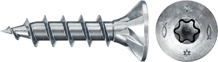 Actual product image Fischer Power-Fast II FPF II chipboard screw 4,5x25 mm 200 pieces ( 670254 ) countersunk head with Torx Vo (200 Screws per piece)