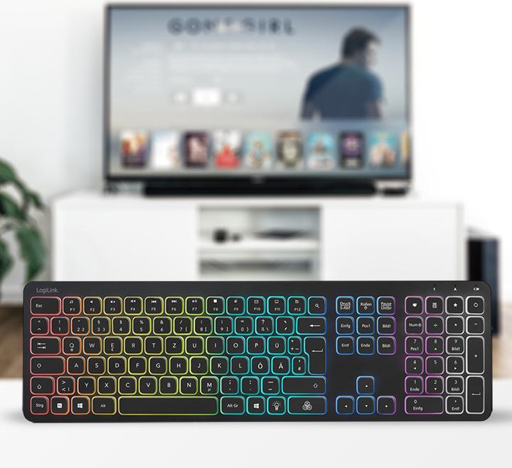 Actual product image LogiLink Keyboard Wireless Gaming Black (DE, Wireless)
