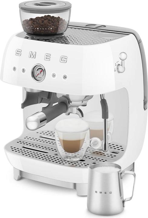 Produktbild Smeg EGF03WHEU Espressomaschine mit Mahlwerk Weiss 50's Style