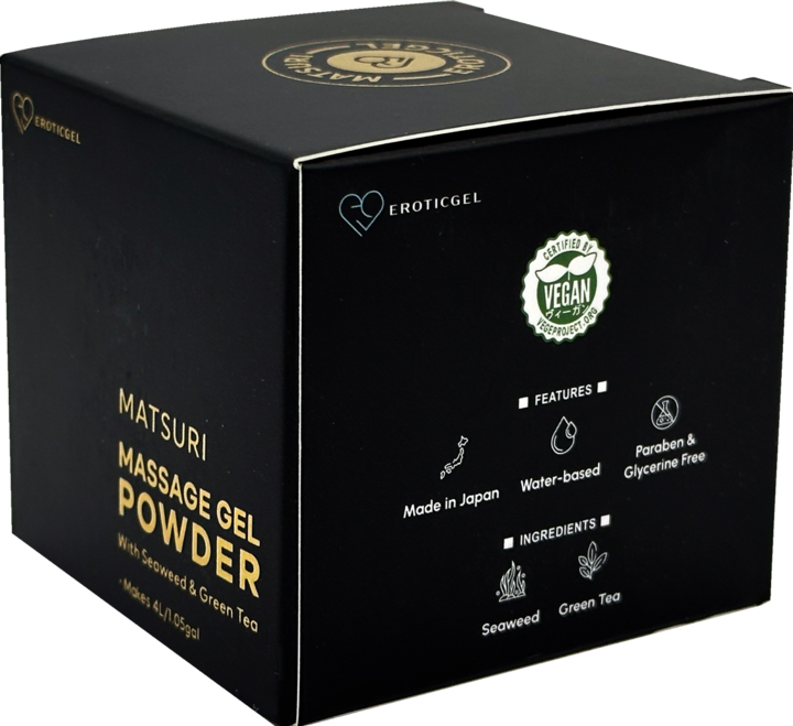 Produktbild Made in Japan «Nuru Massage Gel Powder - MATSURI Edition» Massagegel-Pulver mit Grünem Tee, 40g (40 ml)