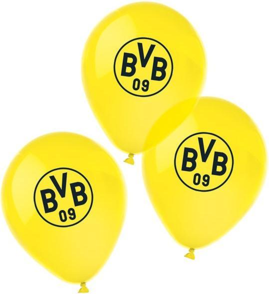 Magni 9908533 - Palloncini BVB, 6 pezzi, dimensione 27,5 cm / 11", Borussia Dortmund, in lattice, D (6x)