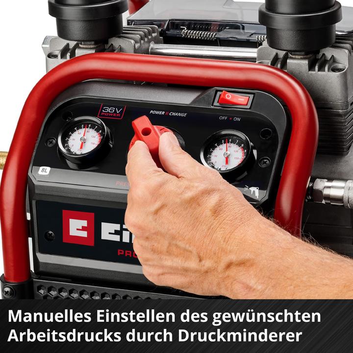 Actual product image Einhell PROFESSIONAL Akku-Kompressor SILENZZO 36/210 4020380 (8 bar, 8 l)