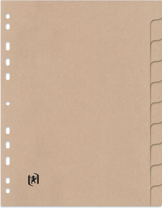 Oxford Touareg A4 10 part 11 holes dividers 280gsm card beige