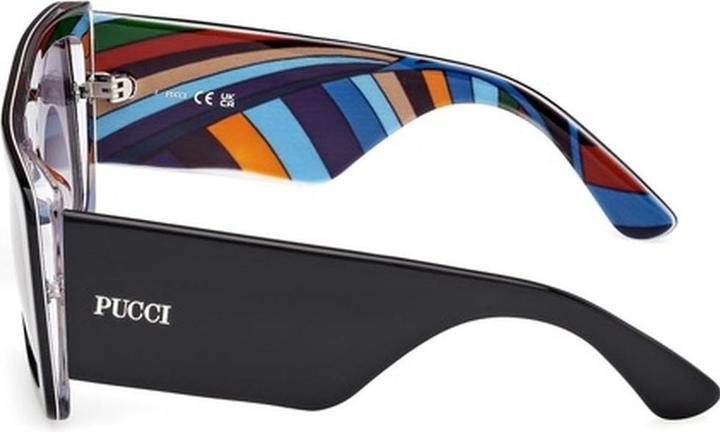 Actual product image Emilio Pucci Pucci EP0230 05W Black Texture Sunglasses for Women 56/17/140