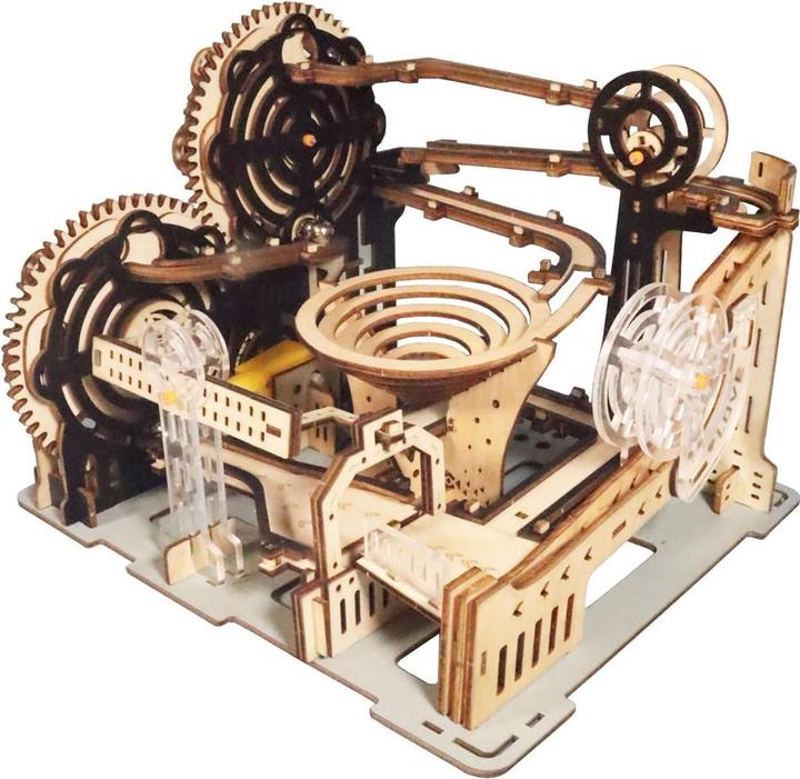 Produktbild The Toy Company 3D Holz Kugelbahn, Murmelbahn Puzzle aus Holz, batteriebetrieben