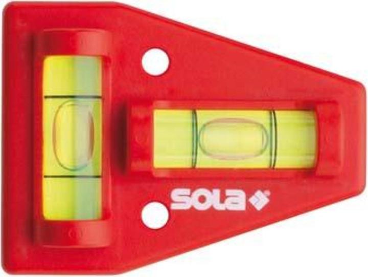 Actual product image Sola K5 Cross spirit level with 2-axis levelling, small spirit level, red (60 cm)