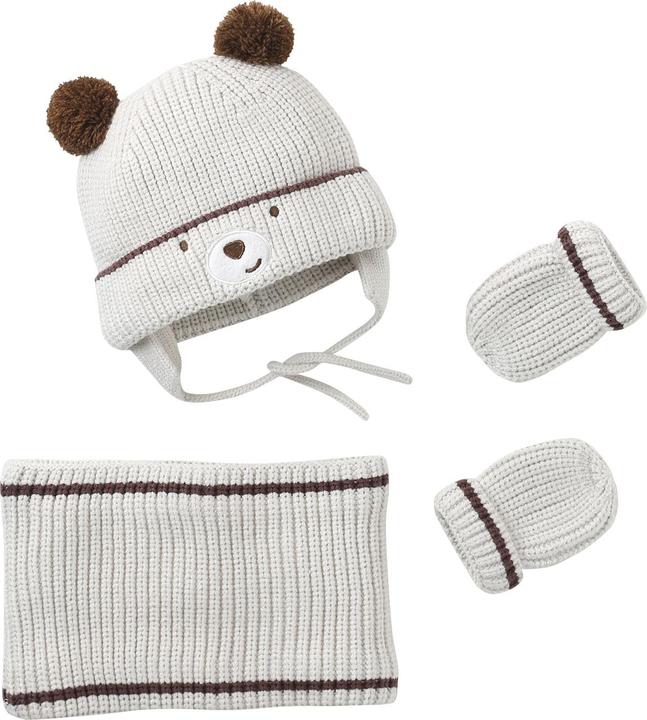 Immagine prodotto Vertbaudet Baby Set: Mütze mit Bärenohren, Snood und Fäustlinge (62/68)