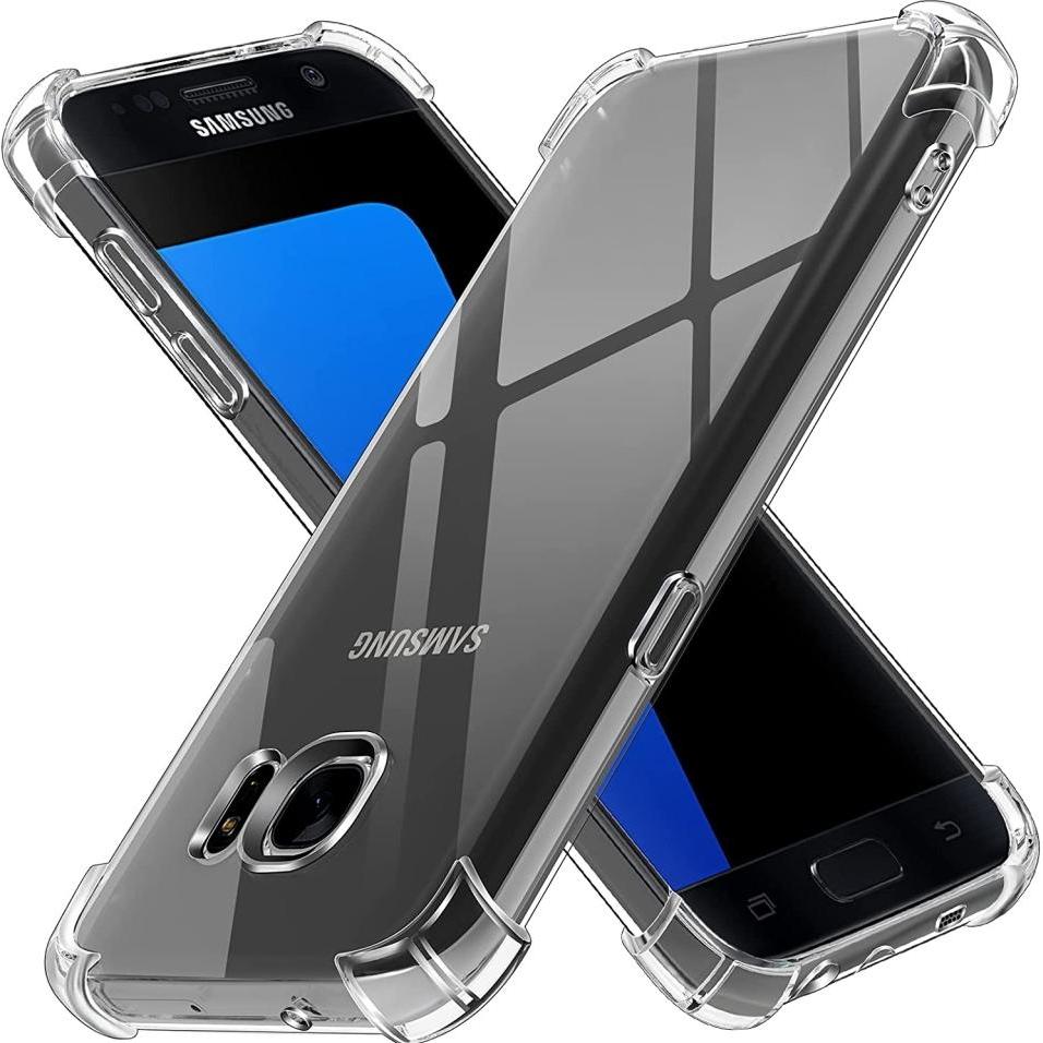Screenguard Samsung Galaxy S7 Hülle Crystal Soft Airbag Bumper (Samsung Galaxy S7), Smartphone Hülle, Transparent