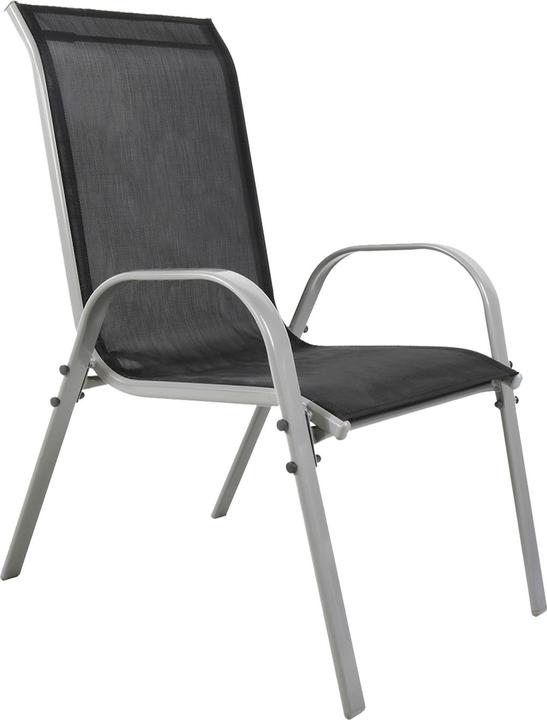 Actual product image Mojawo 7pcs Garden Furniture Set Alu silver Non-Wood 180x90cm + 6 Stacking Chairs (180 cm)