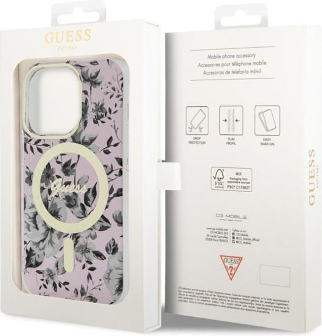 Produktbild Guess iPhone 14 Pro 6.1 hardcase Flower MagSafe (Apple iPhone 14 Pro)