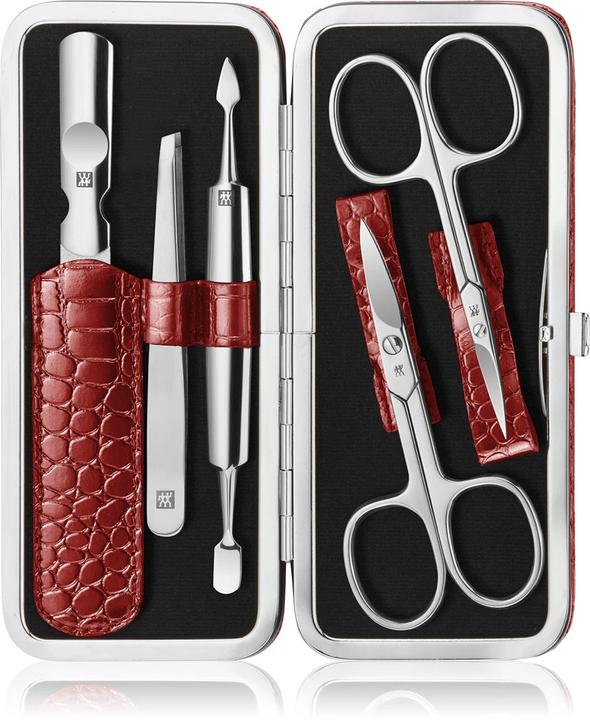 Produktbild Zwilling Classic Inox Rahmenetui, 5-tlg | Rindleder | Rot