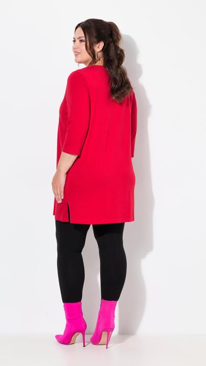 Produktbild Ulla Popken Longshirt, A-Linie, V-Ausschnitt, 3/4-Arm (60)