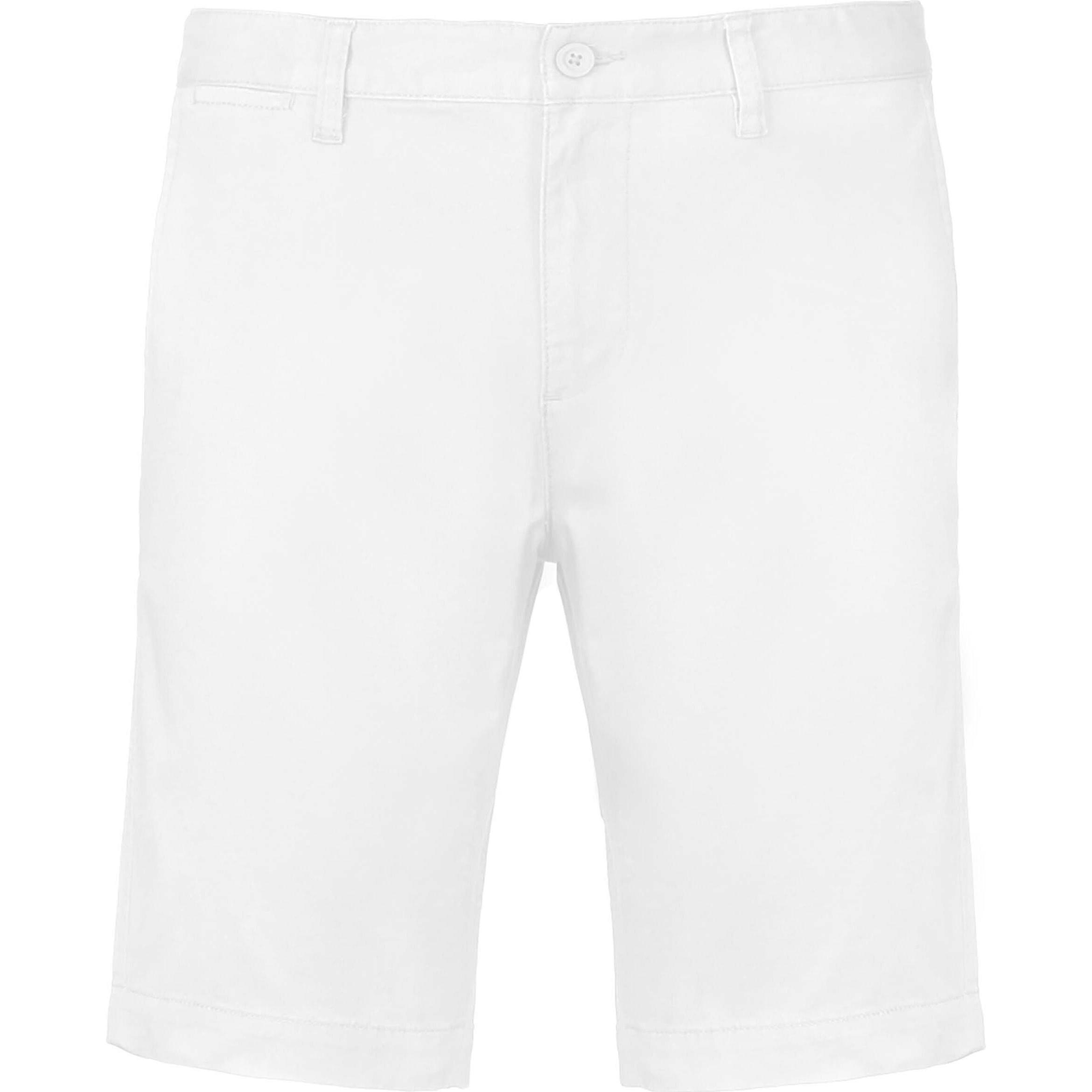 Kariban, Herren, Shorts, Chino, Weiss, (52)