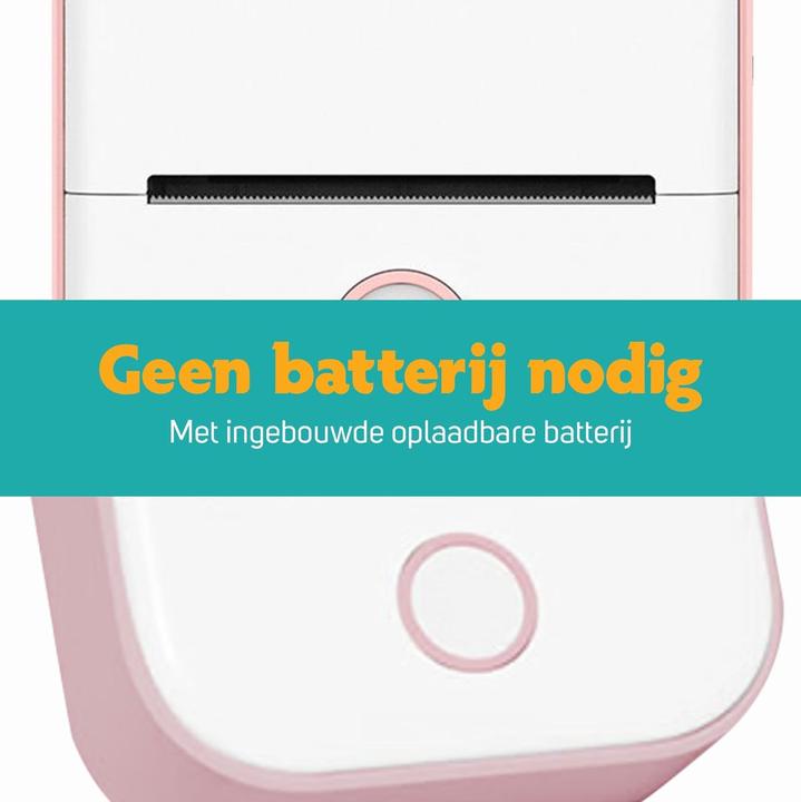 Actual product image Pora&Co Mini Fotoprinter For Smartphone Pink (2950042026002) (Black and white)