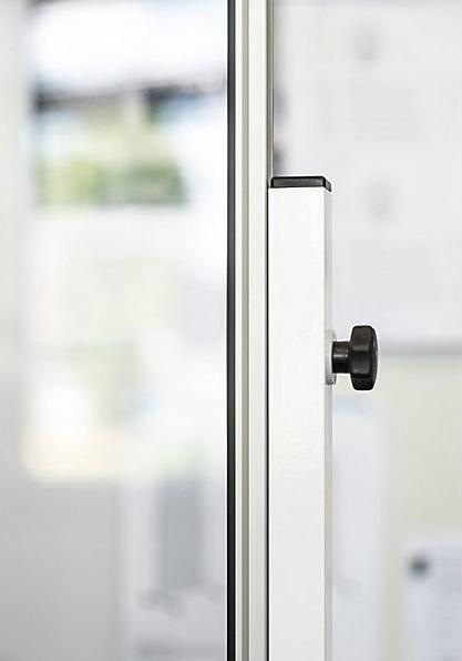 Image du produit smiT Cloison mobile en verre acrylique, avec 4 roulettes pivotantes avec freins, h x