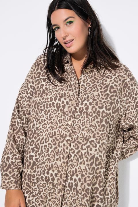 Actual product image Studio Untold Blouse, oversized, muslin, leopard print (54, 56)