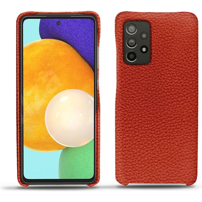 Noreve Lederschutzhülle (Samsung Galaxy A52), Smartphone Hülle, Orange
