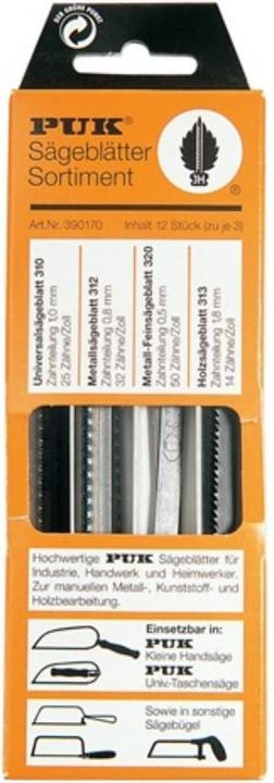Puk Sägeblattsortiment 390170 12-teilig universell, Metall, Holz, Metall (fein)