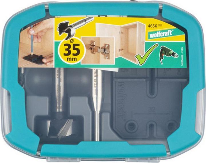 Produktbild wolfcraft 1 Scharnierloch-Set 35 mm (35 mm, 5 mm, 2.5 mm)