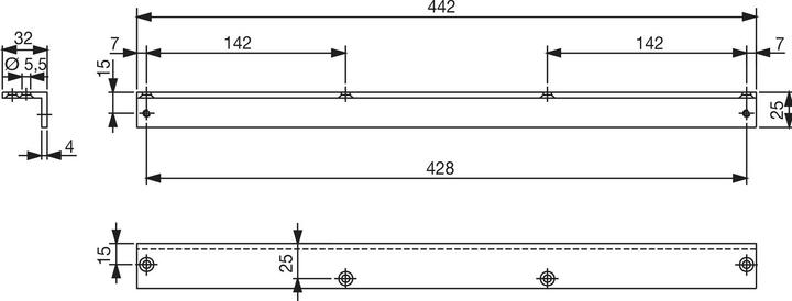 Actual product image Dormakaba Camber chuck angle for slide rails G-N (Entrance door, French window, Room door, Wooden door, Indoor)
