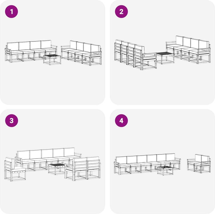 Produktbild vidaXL Gartensofa-set