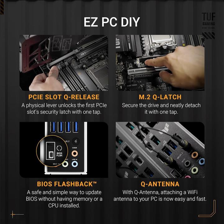 Image du produit ASUS TUF Gaming B850-Plus Wifi (AM5, AMD B850, ATX)