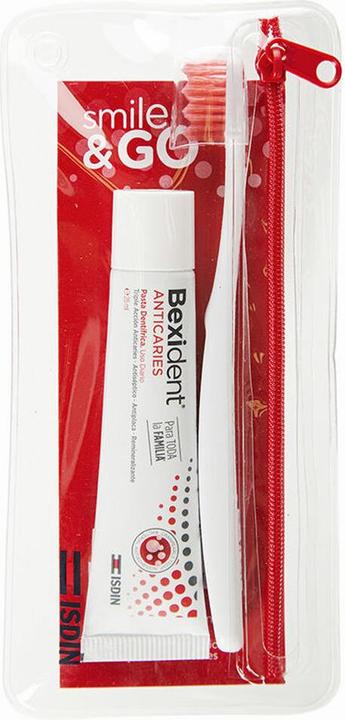 Image du produit Isdin Kit de voyage Bexident Anticaries avec dentifrice et brosse à dents 25ml (25 ml)