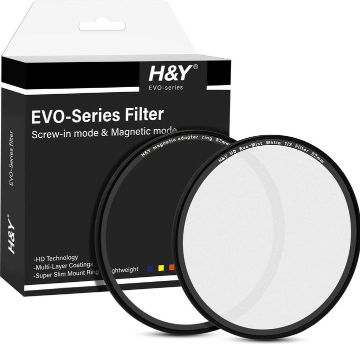 H&Y HD EVO White Mist 1/2 filter 82mm (82 mm, Zwarte nevelfilter)