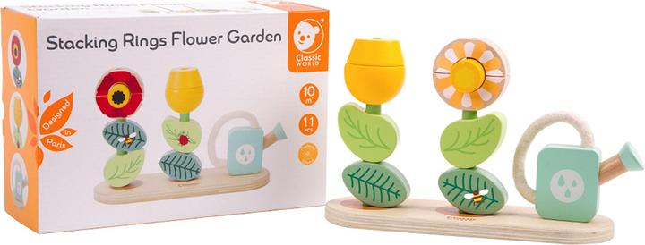 Immagine prodotto Classic World Puzzle di legno impilabile giardino fiorito, 11 pezzi.