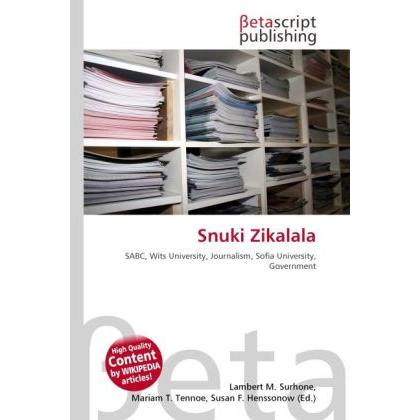 Snuki Zikalala, Fachbücher von Lambert M. Surhone, Miriam T. Timpledon, Susan F. Marseken