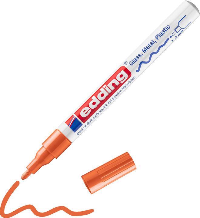 Actual product image Edding Gloss paint marker 751 (Orange, 1 mm, 1 x)