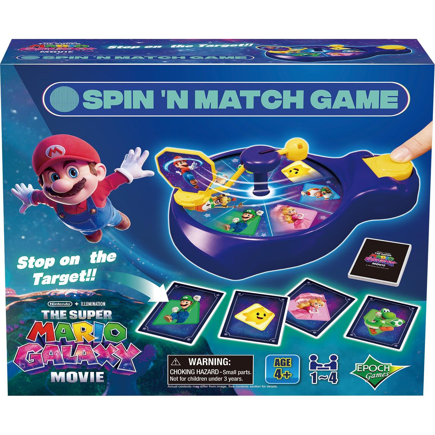 Epoch Super Mario jeu Galaxy Movie Spin'n Match (Multilingue, 1 - 2 Giocatori)
