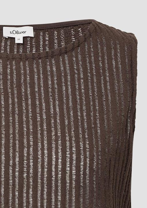 Produktbild S.Oliver T-Shirt Transparentes Jersey-Top mit Rundhalsausschnitt (46)