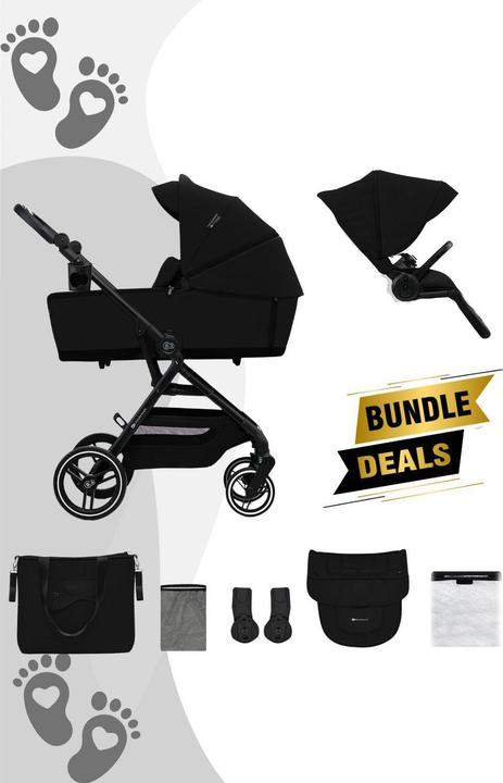 Actual product image KinderKraft YOXI 2in1 pure black pushchair