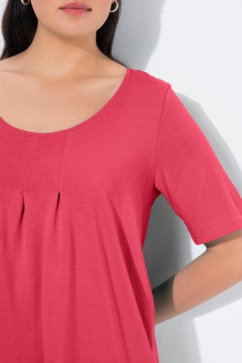Actual product image Ulla Popken Essential Front Pleat Tee (62)