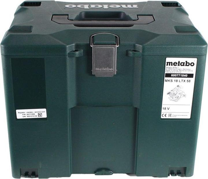 Actual product image Metabo MKS 18 LTX 58 cordless hand-held metal saw