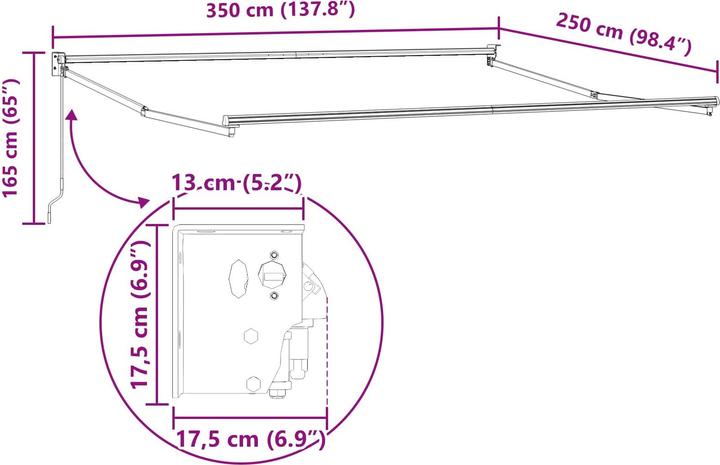 Produktbild vidaXL Markise (2.50 m)