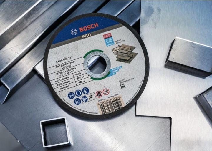 Immagine prodotto Bosch Professional Zubehör Disco da taglio PRO per acciaio inox e metallo, 125 x 1 x 22,23 mm