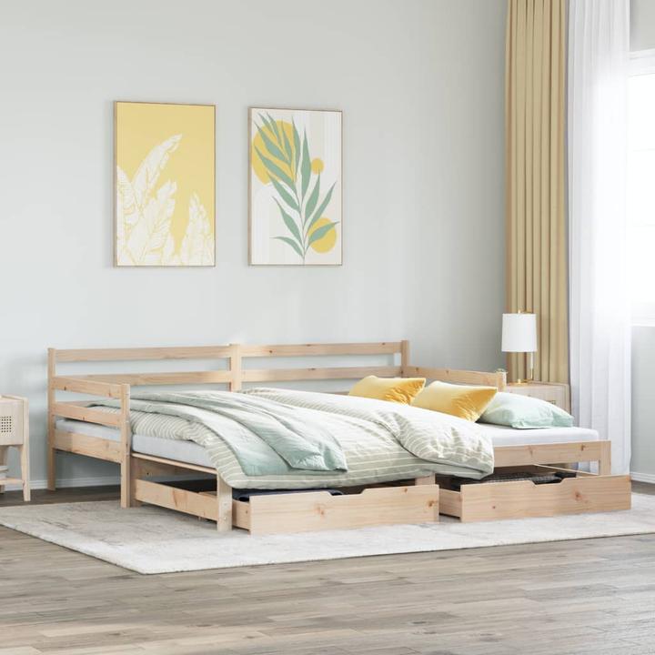 Produktbild vidaXL Tagesbett Ausziehbar mit Schubladen (90 x 200 cm)
