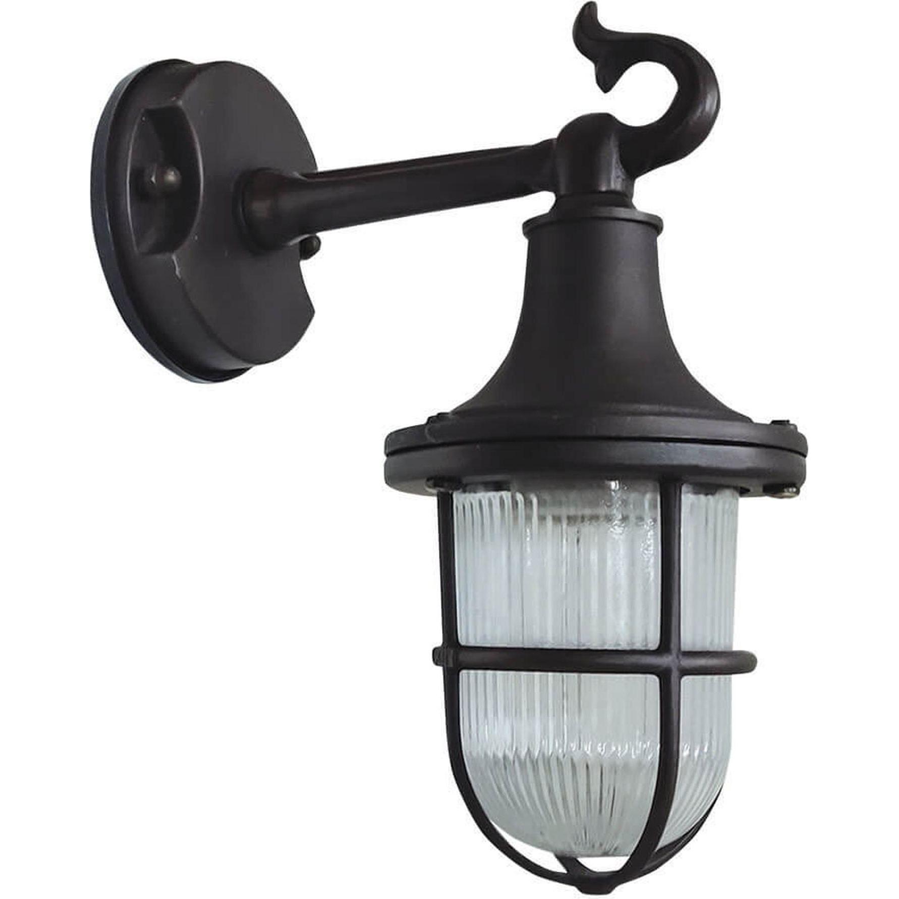 Licht-Erlebnisse, Gartenbeleuchtung, Wandlampe Santorin Messing (E27, IP64)