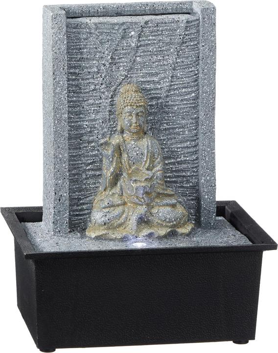 Cepewa LED indoor fountain with Buddha figure