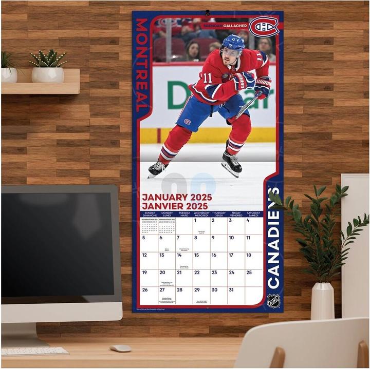 Actual product image NHL - Montreal Canadians - 30.5 x 30.5 cm (bilingual) wall calendar 2025 (30.5 x 30.5 cm)