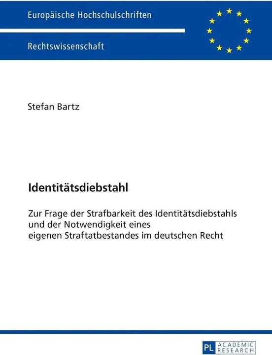 Produktbild Identitätsdiebstahl (Deutsch, Stefan Bartz, 2017)