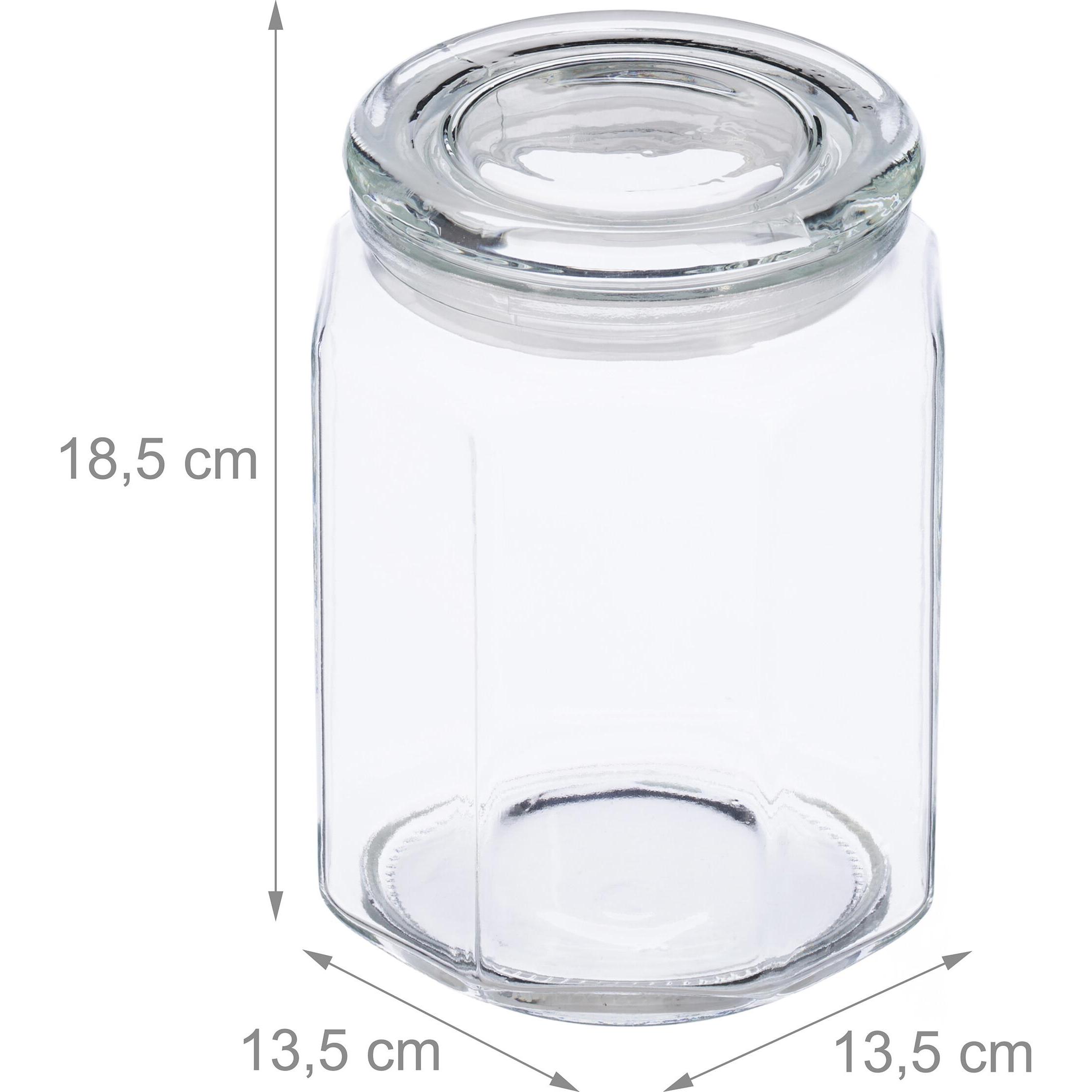 Thumbnail - Relaxdays 6x Vorratsglas, Vorratsbehälter, Transparent