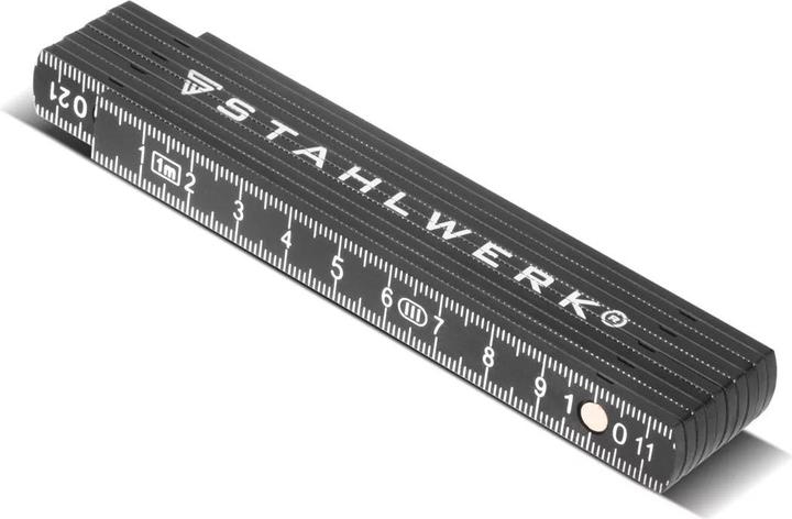 Actual product image Stahlwerk Folding rule 1 meter precise plastic folding rule metric digits